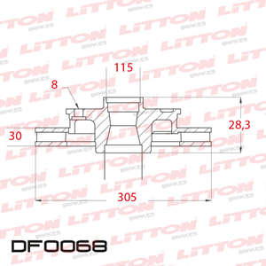 Disco Freno Ford F4000 8 Agujeros 85/.. Delante Ventilado