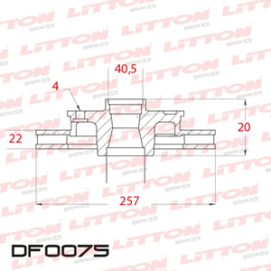 Disco Freno Fiat 500 1.4 16V 09/... Delante Ventilado
