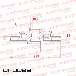 Disco Freno Volkswagen Golf GTI 92/94 Delante Ventilado