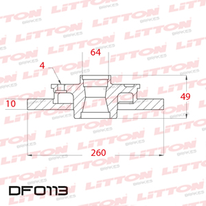 Disco Freno Honda Accord Sedan - SW 92/... Tras Solido