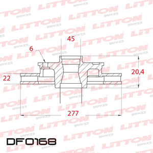 Disco Freno Mitsubishi 2.6 Nafta 87/91 Delante Ventilado