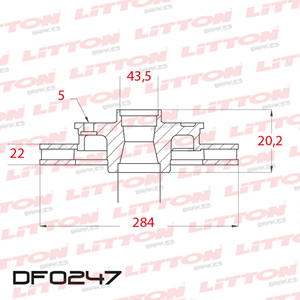 Disco Freno Alfa Romeo 147 2.0 16V - 1.9 JTD 00/... D Ventil