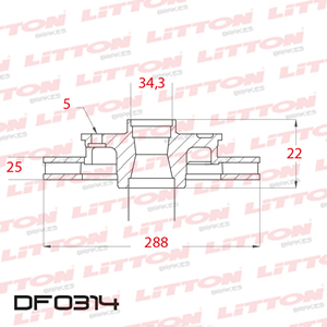 Disco Freno Volkswagen Bora 1.8 T-2.3 I 5V 00/. Delant Vent