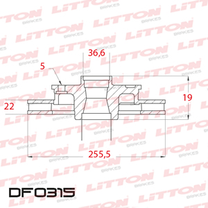 Disco Freno Volkswagen Bora 1.6I-Diesel 1.9 SDI 00/.Del Vent