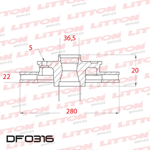 Disco Freno Volkswagen New Beetle 2.0 99/..Delante Ventilado