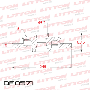 Disco Freno Audi A4 Todos con Maza 94/. Tras Solido
