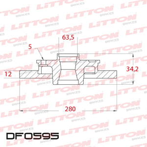 Disco Freno Honda HRV 1.8 15/. Tras Solido