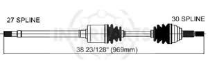 Semieje Garma BMW X5 01/06 Der 920 mm 30/27