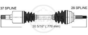 Semieje Garma Fiat Ducato 1.9 2.5TD 94/.. Izq 800mm 28/37