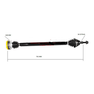 Semieje Garma Volkswagen Audi 3 03/08 Der 806mm 36/ø 108mm